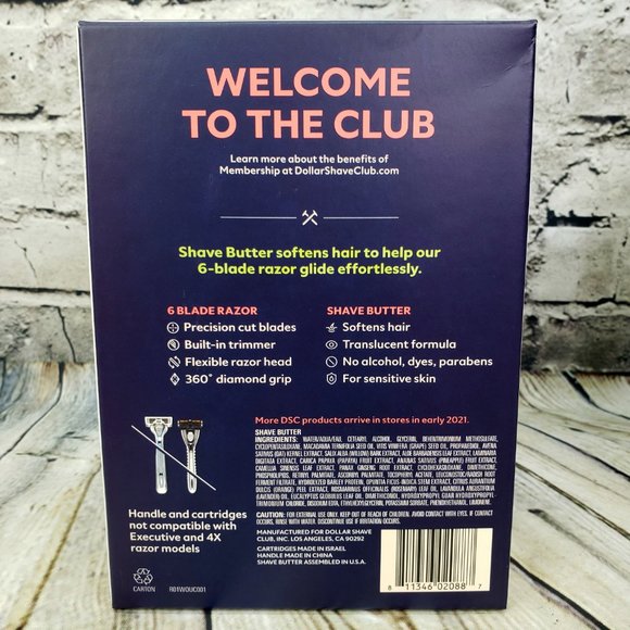 DSC - Dollar Shave Club 6-Blade Extra Close Razor Bundle w/ Shave Butter - Picture 2 of 6